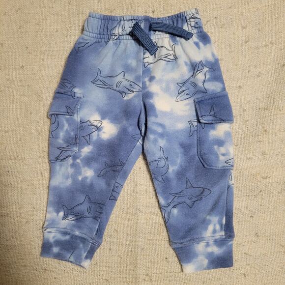 Garanimals Shark Sweatpants Size 12 Months Blue Tie-dye - Picture 1 of 4